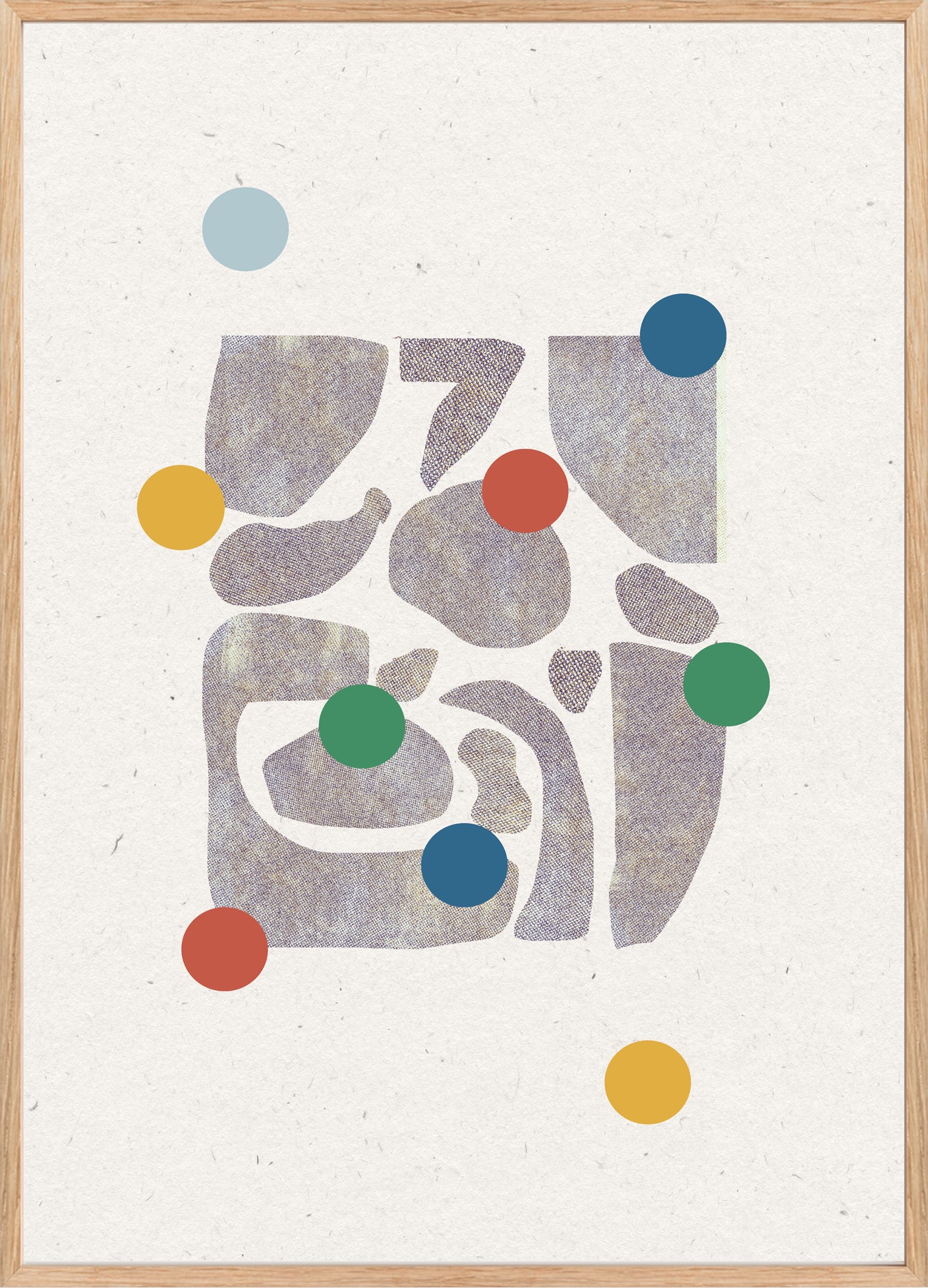 Retro Dots and Paper Collage artwork
