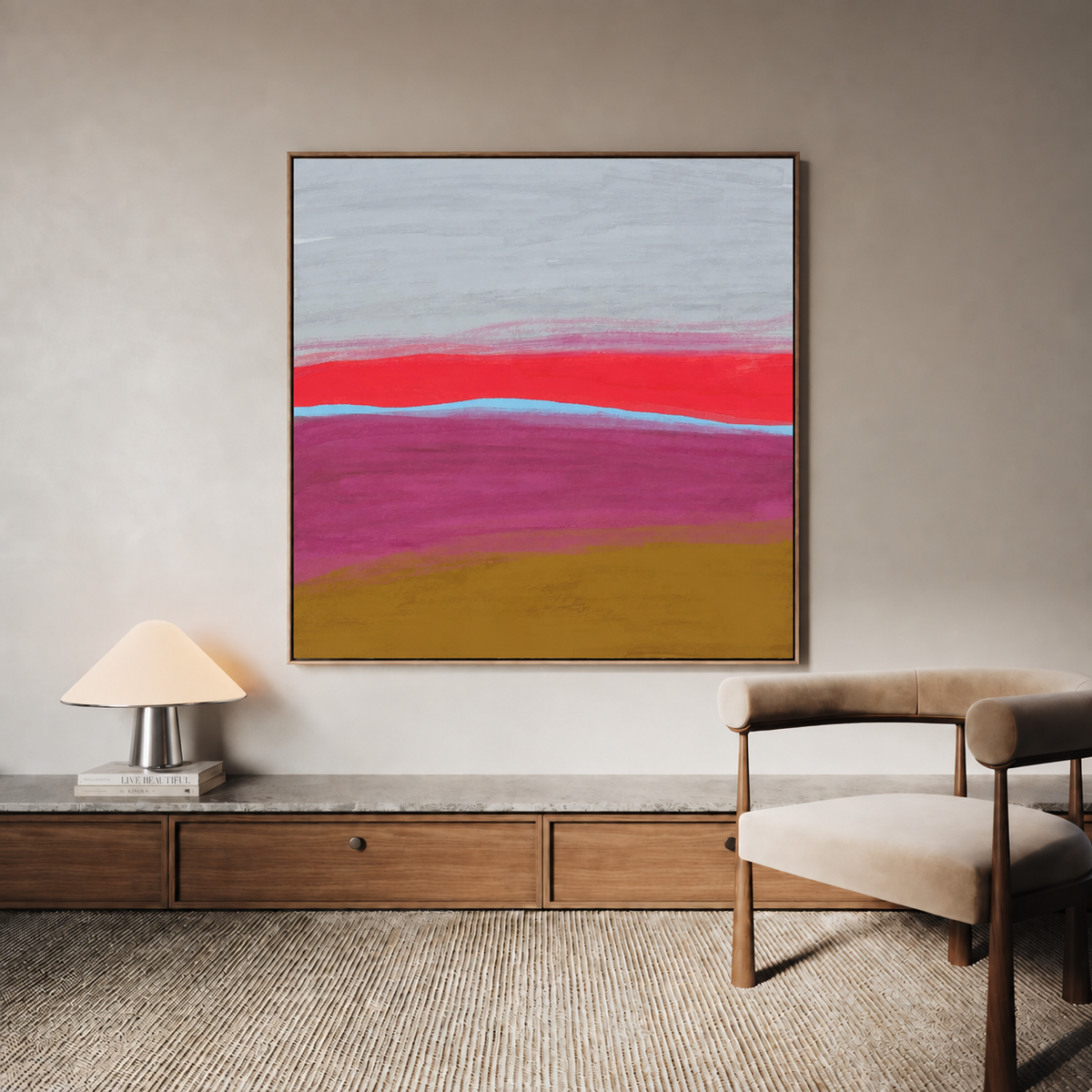 Crimson Horizon - Canvas