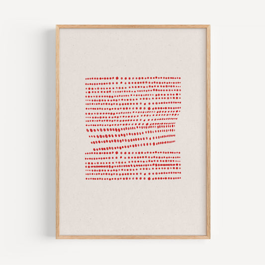 Abstract art print with warm rose form in open field composition on archival matte paper — Field Study No. 1 by The Miuus Studio, Warsaw